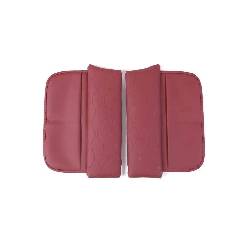 Interieur Zubehör Für 5 Serie Für G06 Für G 06 2024 Leder Rot Auto Center Console Armlehne Box Matte Trim Innen Zubehör Panel Control Frame Trim(Red) von VAVGKDKPZB
