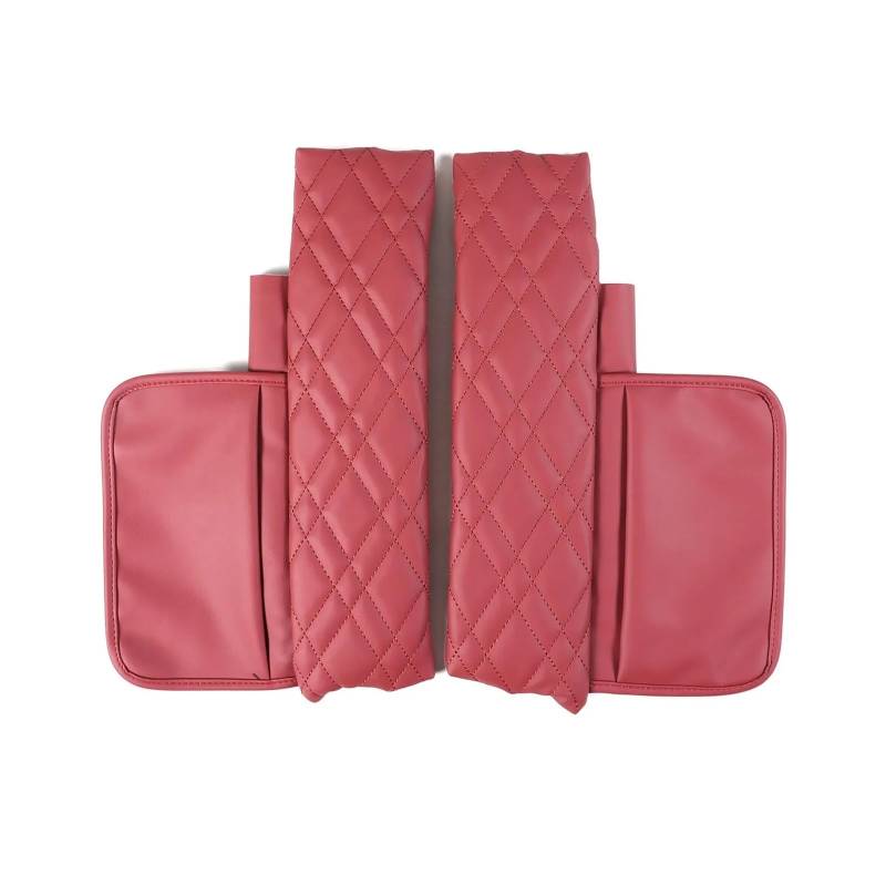 Interieur Zubehör Für 7 Serie Für G70 Für G 70 2023 Auto Center Console Armlehne Box Schutzhülle Plaid Leder innen Zubehör Panel Control Frame Trim(Red) von VAVGKDKPZB