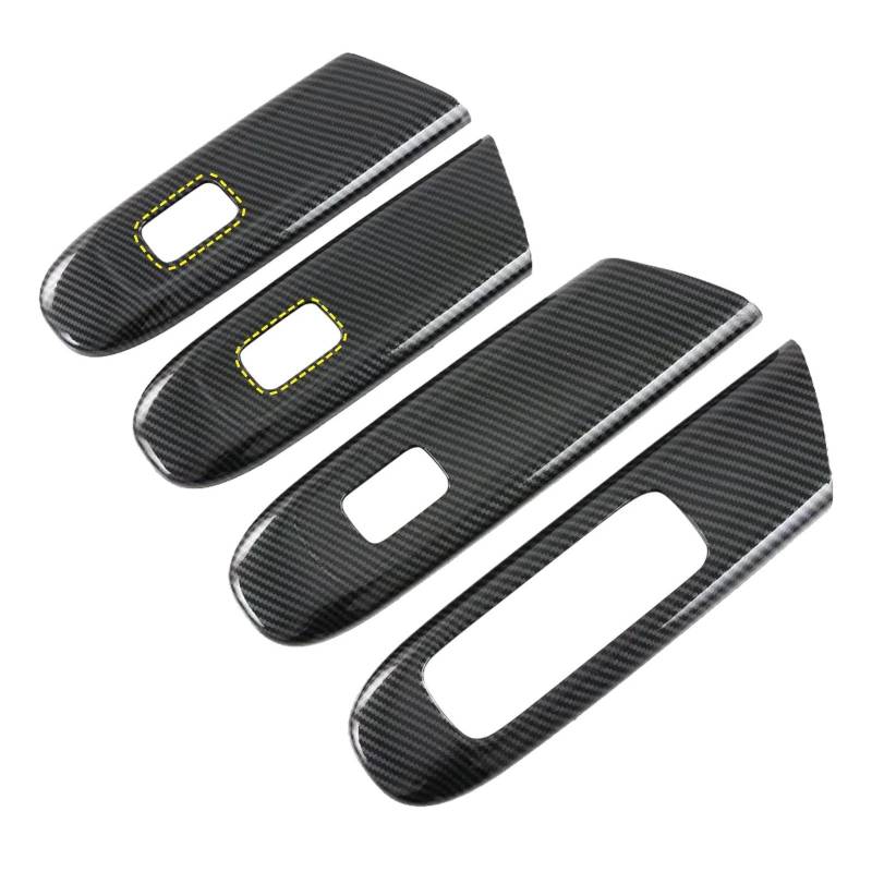 Interieur Zubehör Für Benz Für C Klasse Für W206 2022 2023 ABS Innen Tür Innere Griffe Streifen Dekorative Trim Nur Fit LHD Auto Zubehör Panel Control Frame Trim(Single Button) von VAVGKDKPZB