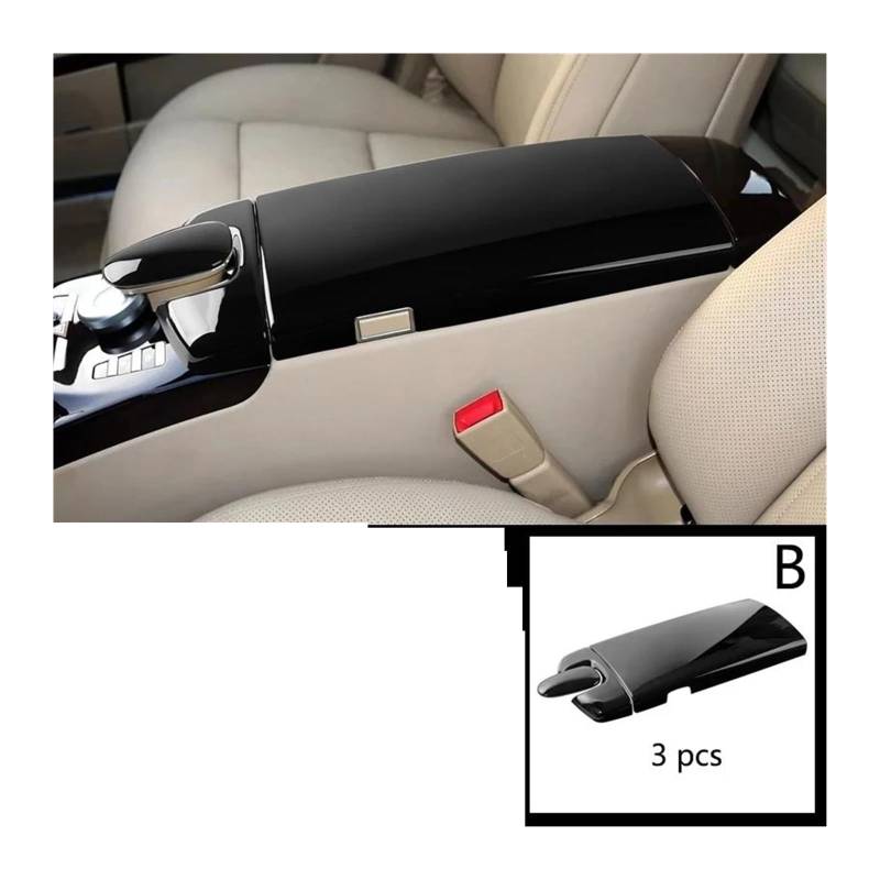 Interieur Zubehör Für Benz Für S Klasse Für W221 2007-2010 2011 2012 Zubehör Carbon Faser Auto Mittelkonsole Aufräumen Armlehne Box Panel Trim Abdeckung Aufkleber Panel Control Frame Trim(Color Black) von VAVGKDKPZB
