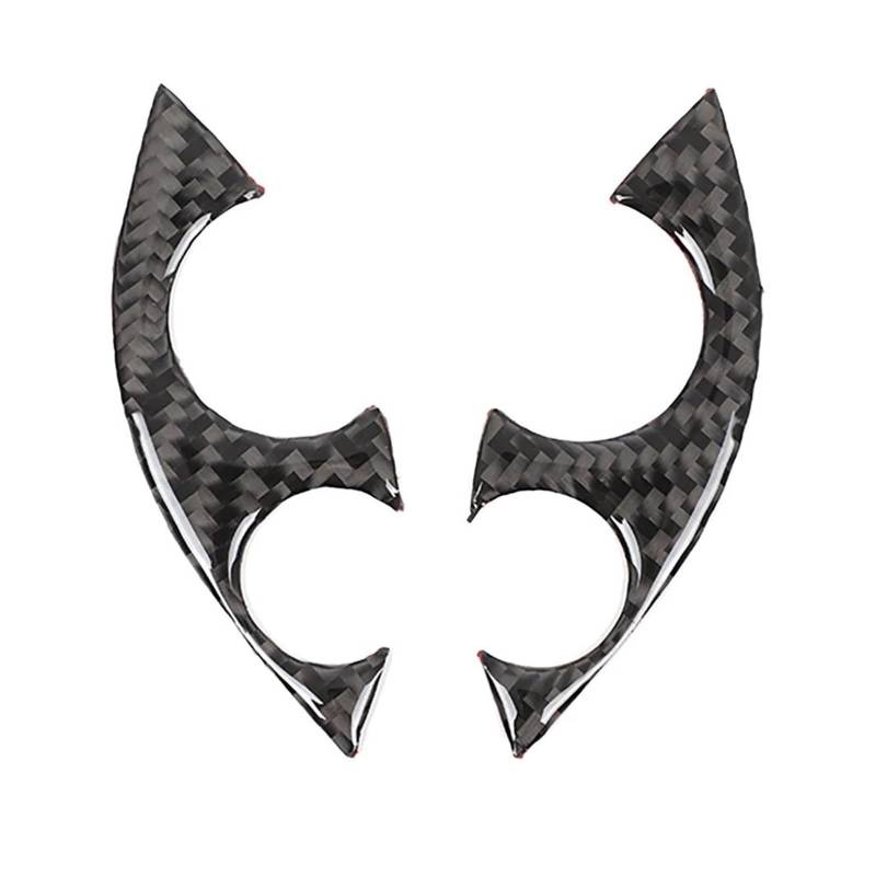 Interieur Zubehör Für Benz Für Smart 453 Für Fortwo 2016-2018 2019 2020 2021 2Pcs Set Auto Carbon Faser Lenkrad Dekoration Abdeckung Trim Aufkleber Panel Control Frame Trim von VAVGKDKPZB