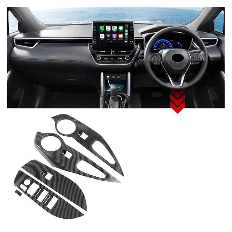 Interieur Zubehör Für Corolla Für Kreuz Für XG10 2021 2022 2023 2024 Auto Zubehör ABS Tür Armlehne Panel Fenster Glas Heber Schalter Abdeckung Trim Panel Control Frame Trim(RHD) von VAVGKDKPZB