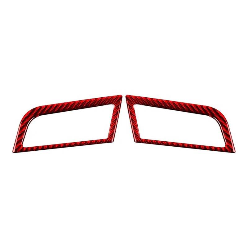 Interieur Zubehör Für Ford Für Mustang Für GT 2015-2019 2020 2021 Carbon Faser Auto-Dashboard Links Und Rechts Air Vents Trim Aufkleber Rahmen Auto Innen Zubehör Panel Control Frame Trim(Red) von VAVGKDKPZB