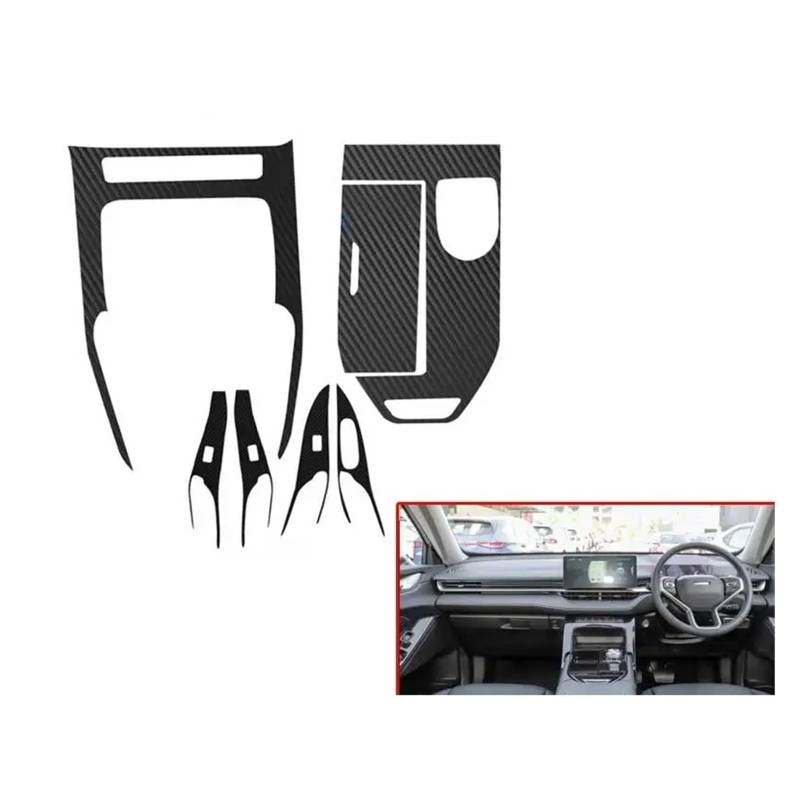 Interieur Zubehör Für Haval Für H6 2023 Auto Zubehör Innen Dekoration Film Abdeckung Carbon Faser Modifikation Für Styling Konsole Getriebe Panel Aufkleber Panel Control Frame Trim(Righ Hand Driving) von VAVGKDKPZB