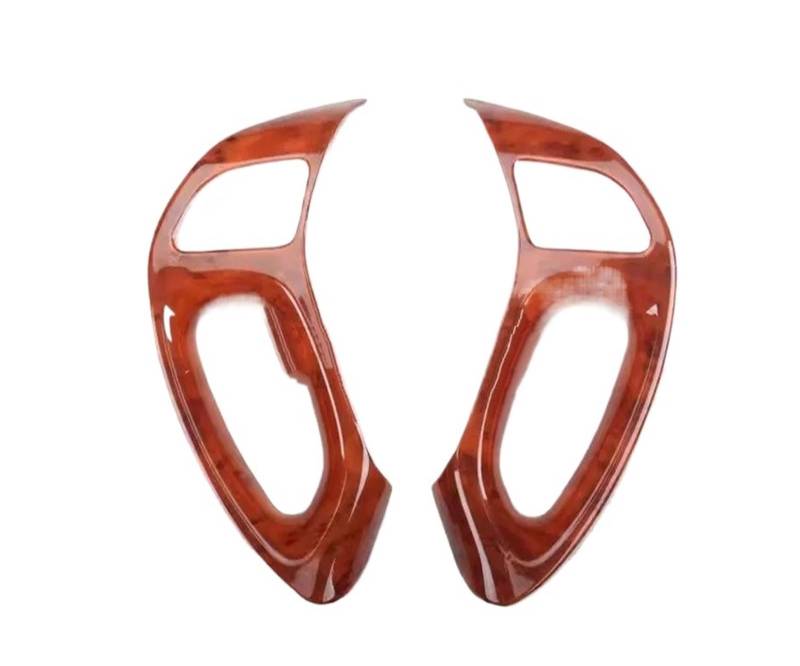 Interieur Zubehör Für Hyundai Für IX35 Für IX 35 2011 2012 2013 2014 2 PCS Auto Lenkrad Abdeckung Trim Innen Carbon Faser Für Styling Panel Control Frame Trim(B Yellow Peach Wood) von VAVGKDKPZB