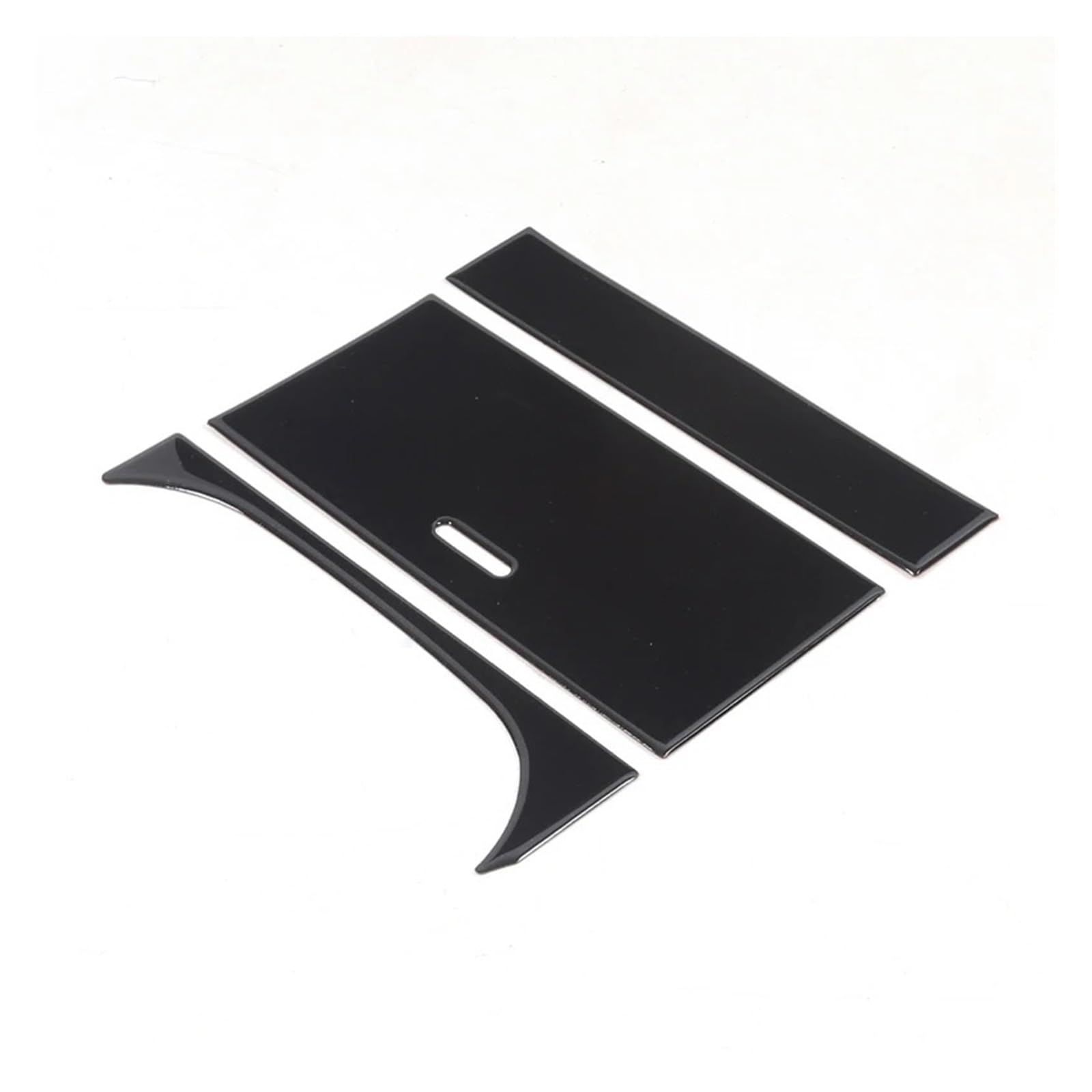 Interieur Zubehör Für Jaguar Für F-Type Für F Type 2013 PVC Glänzend Schwarz Auto Zentrale Steuerung Lagerung Box Panel Aufkleber Innen Zubehör LHD 3Pcs Panel Control Frame Trim von VAVGKDKPZB