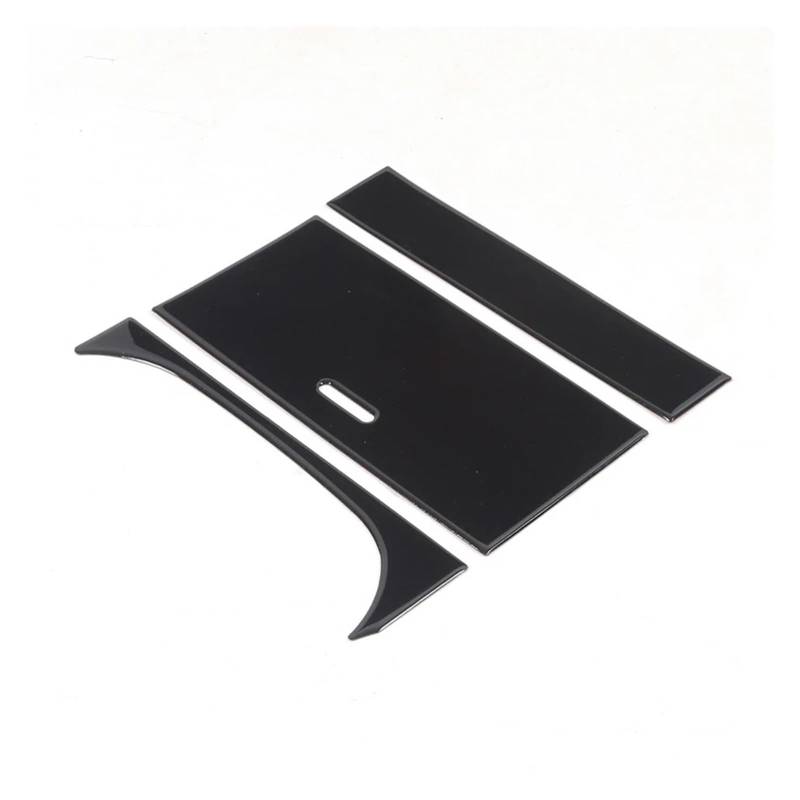Interieur Zubehör Für Jaguar Für F-Type Für F Type 2013 PVC Glänzend Schwarz Auto Zentrale Steuerung Lagerung Box Panel Aufkleber Innen Zubehör LHD 3Pcs Panel Control Frame Trim von VAVGKDKPZB