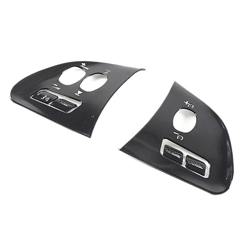 Interieur Zubehör Für Jaguar Für XF 2012-2013 2014 2015 Edelstahl Silber Schwarz Auto Lenkrad Taste Abdeckung Trim Aufkleber Auto Zubehör Panel Control Frame Trim(Black) von VAVGKDKPZB