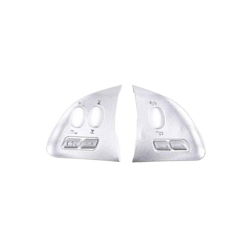 Interieur Zubehör Für Jaguar Für XF 2012-2013 2014 2015 Edelstahl Silber Schwarz Auto Lenkrad Taste Abdeckung Trim Aufkleber Auto Zubehör Panel Control Frame Trim(Silver) von VAVGKDKPZB