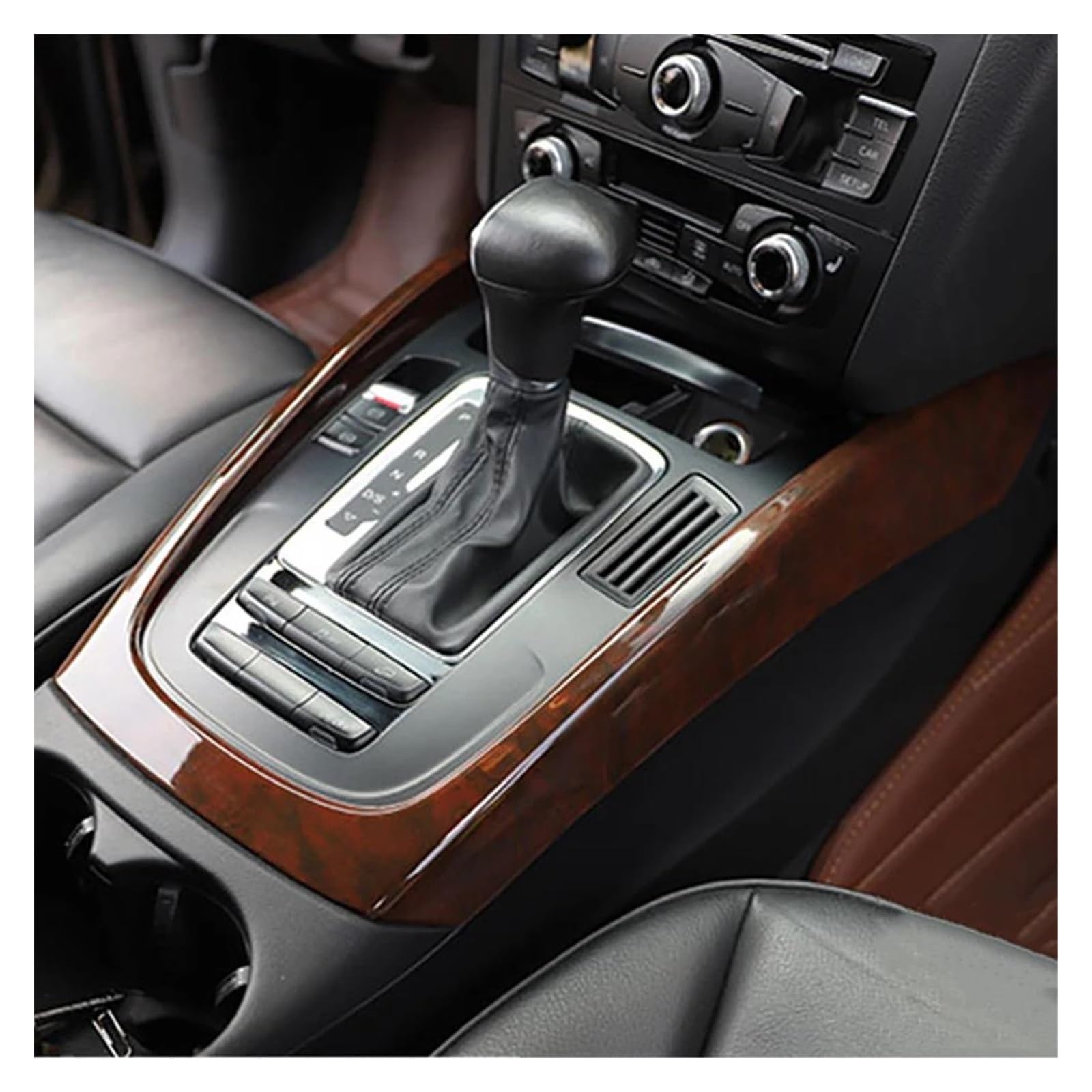 Interieur Zubehör Für Q5 2010-2011 2012 2013 2014 2015 2016 2017 Konsole Armlehne Getriebe Shift Dekoration Rahmen Abdeckung Trim Carbon Faser Farbe Innen Panel Control Frame Trim(Brown) von VAVGKDKPZB