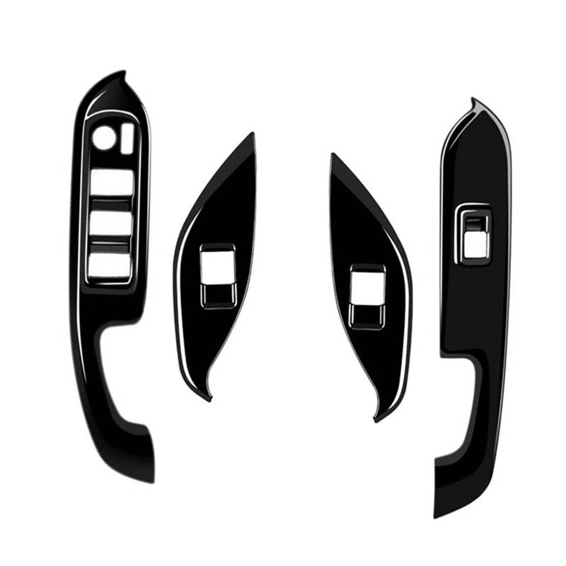 Interieur Zubehör Für Toyota Für Voxy 2022 Auto Fenster Glas Lift Schalter Taste Panel Abdeckung Trim Aufkleber ABS Tür Armlehne RHD Panel Control Frame Trim(Black) von VAVGKDKPZB