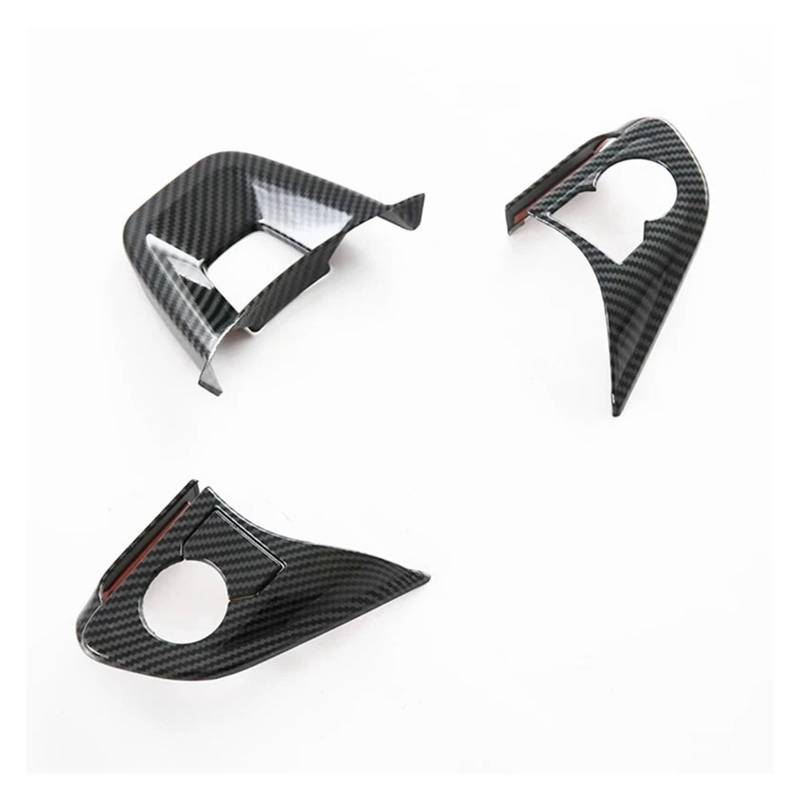 Interieur Zubehör Für Toyota Für Yaris Für Ativ Für Vios 2023 2024 Auto Lenkrad Trim Abdeckung Zubehör ABS Carbon Faser 1set Ersatz Zubehör Panel Control Frame Trim von VAVGKDKPZB