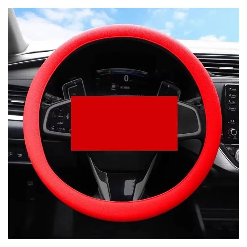 Lenkradbezug fürs Auto Auto Silikon Lenkrad Abdeckung Weiche Nicht-Slip Lenkrad Auto Schutzhülle Shell Abdeckungen Zubehör Auto Lenkradabdeckung(Red) von VAVGKDKPZB