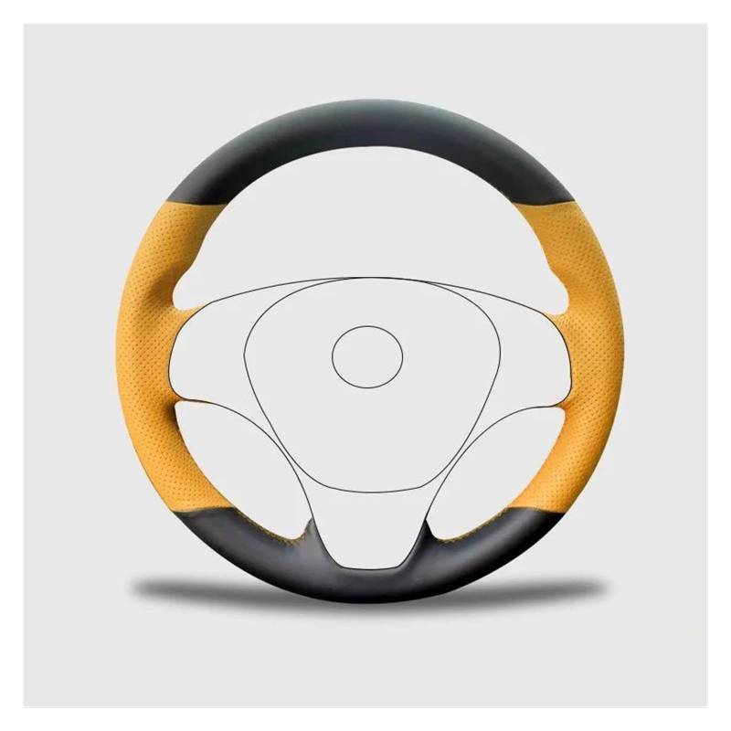 Lenkradbezug fürs Auto Für 911 997 Für Boxster 987 Für Cayman 987 2005-2011 Benutzerdefinierte Verschleißfeste Wildleder-Lenkradabdeckung Auto Lenkradabdeckung(Yellow and Black) von VAVGKDKPZB