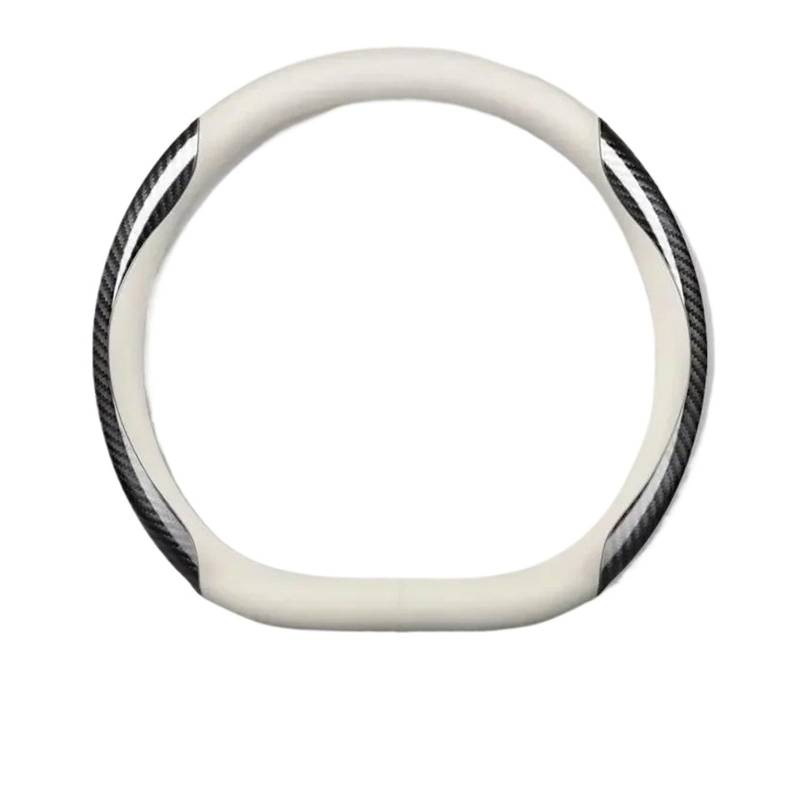 Lenkradbezug fürs Auto Für Chery Für Tiggo Für Serie Für Tiggo 7 8 2 4 3 5 Pro Für Arrizo 6 Auto Leder Kohlefaser rutschfeste Lenkradabdeckung Auto Lenkradabdeckung(D Style B White) von VAVGKDKPZB
