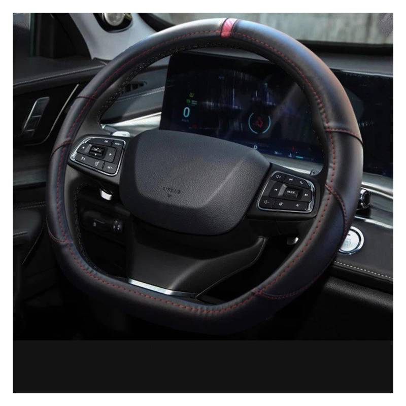 Lenkradbezug fürs Auto Für Chery Tiggo 8 Plus Tiggo 7 Arizer 5 Pro Tiggo 3X 5X D Typ Lenkrad Auto Lenkrad Abdeckung Wrap Auto Lenkradabdeckung(Black red line) von VAVGKDKPZB
