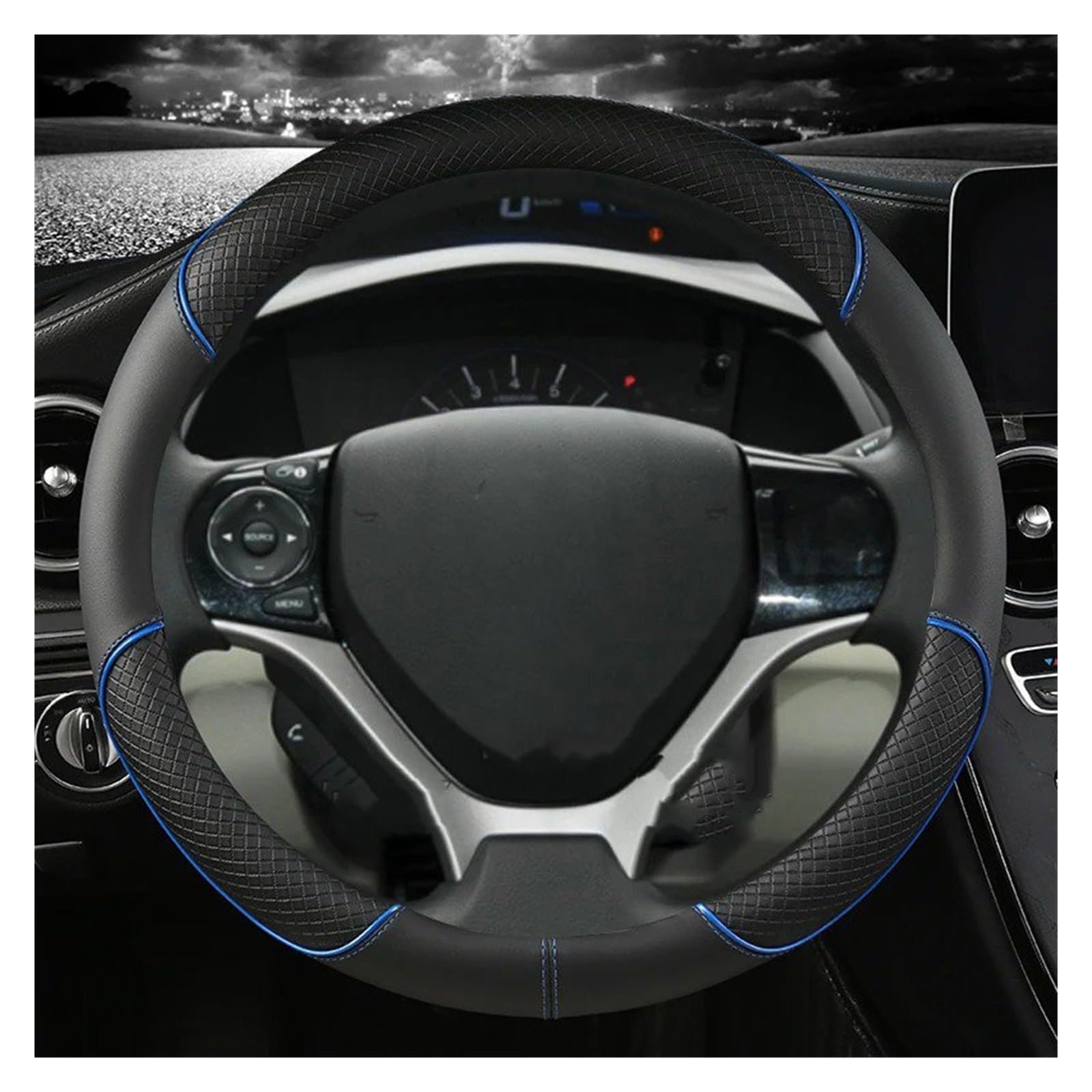Lenkradbezug fürs Auto Für Civic 2004 2006 2007 2008 2009 2012 2013 2014 Auto Lenkrad Abdeckung Mikrofaser Leder Auto Zubehör Auto Lenkradabdeckung(Blue) von VAVGKDKPZB