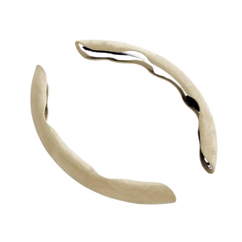 Lenkradbezug fürs Auto Für Golf Für GTI 4 5 6 7 MK4 MK5 MK7 Universal-Wildleder-Lenkradabdeckung, Automatische Anti-Rutsch-Rad-Booster-Abdeckung Auto Lenkradabdeckung(2Pc-beige) von VAVGKDKPZB