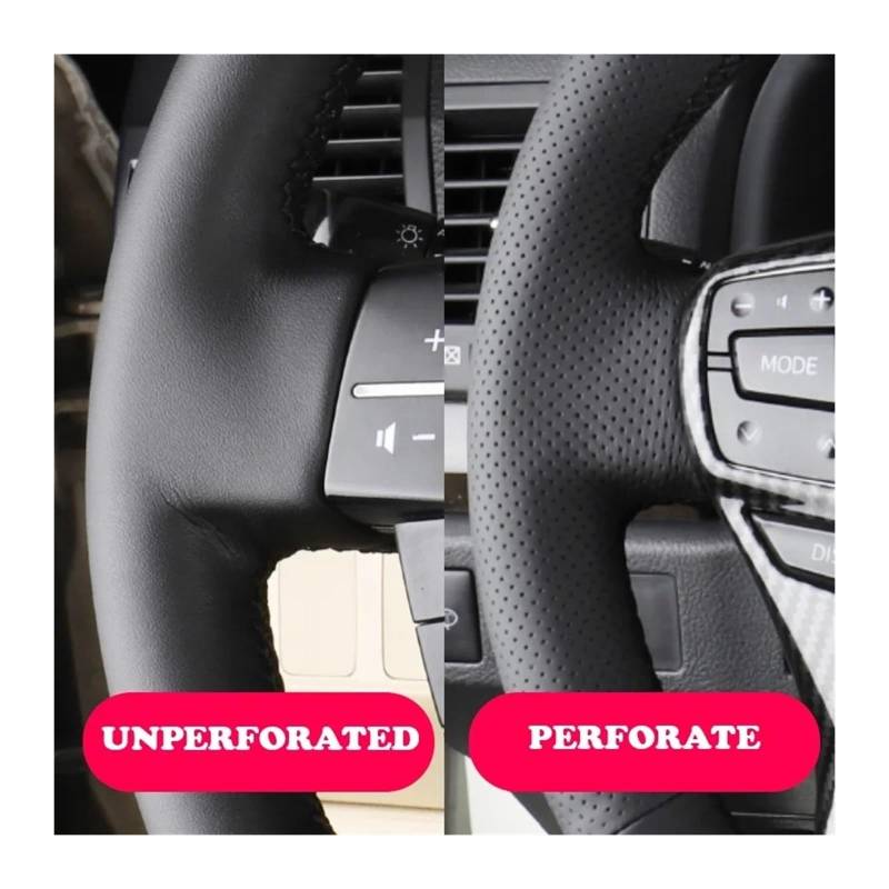 Lenkradbezug fürs Auto Für Infiniti Für QX60 2022-2024 Handgenähte Autolenkradabdeckung Schutz Auto Lenkradabdeckung(Red Thread) von VAVGKDKPZB