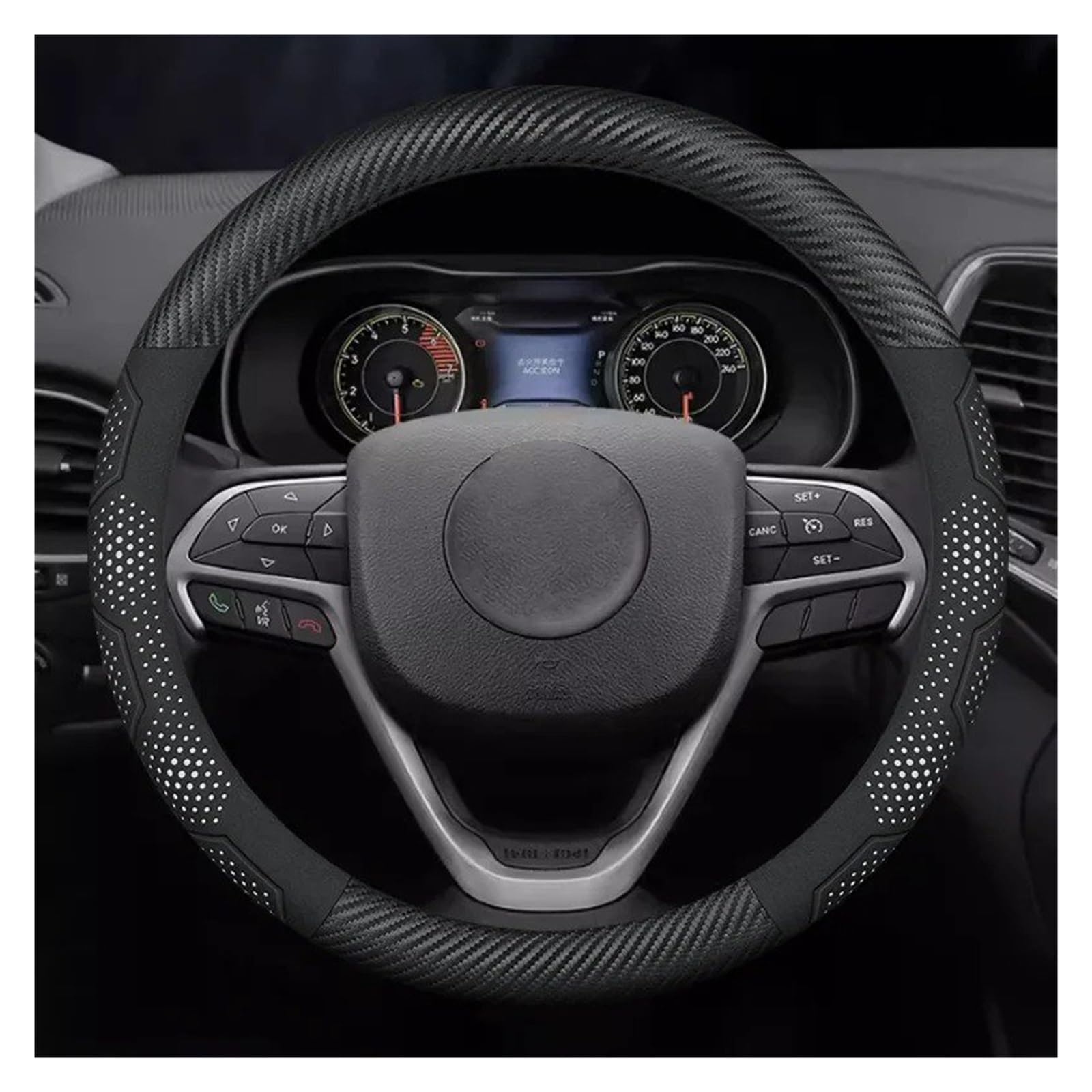 Lenkradbezug fürs Auto Für Isuzu D-MAX V-Cross Mu-X TAGA EV Wildleder Auto Anti-Rutsch-Lenkradabdeckung Auto Lenkradabdeckung(The Carbon White) von VAVGKDKPZB