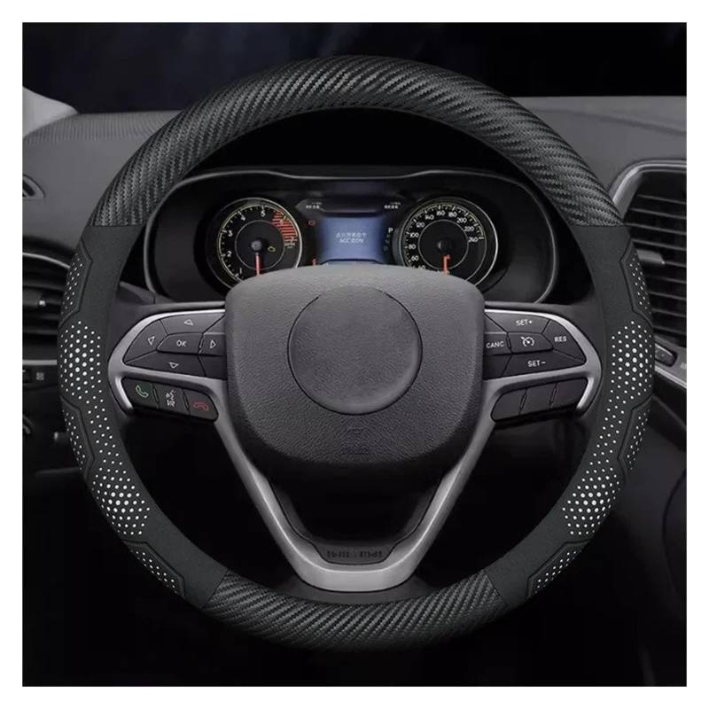 Lenkradbezug fürs Auto Für Isuzu D-MAX V-Cross Mu-X TAGA EV Wildleder Auto Anti-Rutsch-Lenkradabdeckung Auto Lenkradabdeckung(The Carbon White) von VAVGKDKPZB