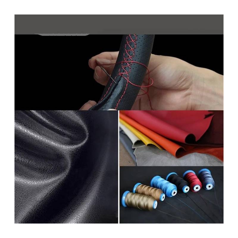 Lenkradbezug fürs Auto Für Mitsubishi Für Galant 2008-2012 Auto Lenkrad Braid Abdeckung Aus Echtem Leder Auto Lenkradabdeckung(Orange Thread) von VAVGKDKPZB