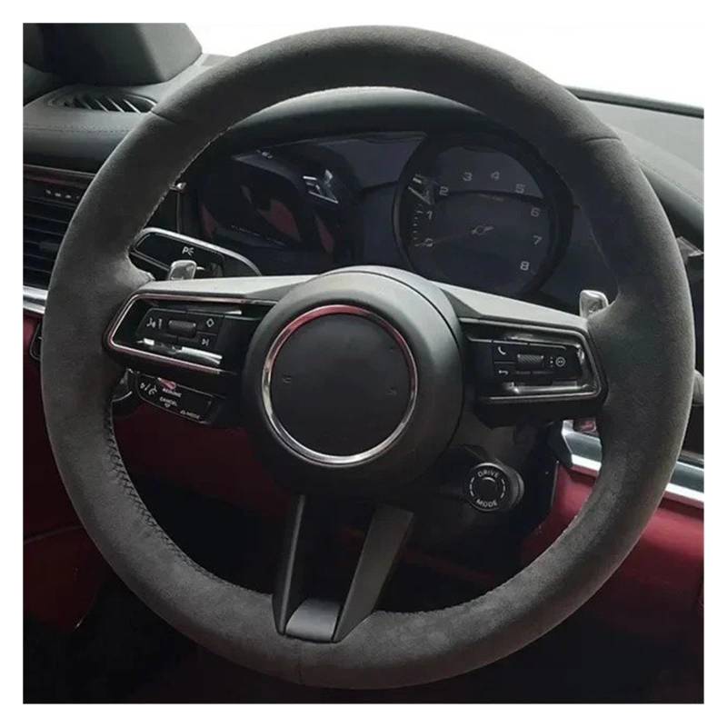 Lenkradbezug fürs Auto Für Taycan Boxste Für Panamera Für Macan Für Cayenne Für 718 971 PU rutschfeste Wildleder-Autolenkradabdeckung Auto Lenkradabdeckung(Style 3) von VAVGKDKPZB
