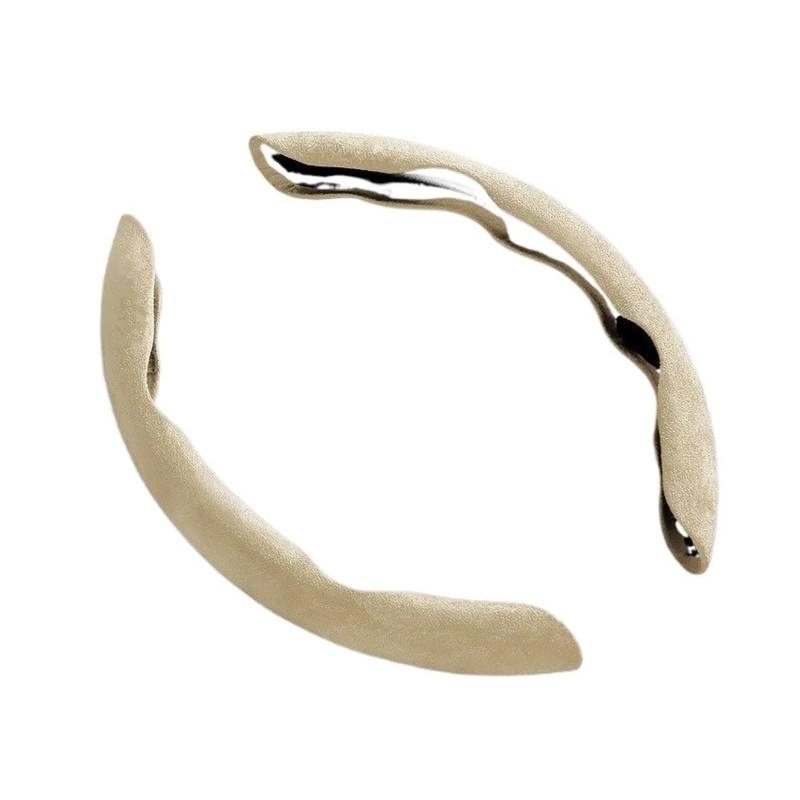 Lenkradbezug fürs Auto Für Toyota Für GR Für GAZOO Für Racing Universelle rutschfeste Wildleder-Autolenkrad-Anti-Rutsch-Abdeckung Auto Lenkradabdeckung(2Pc-beige) von VAVGKDKPZB