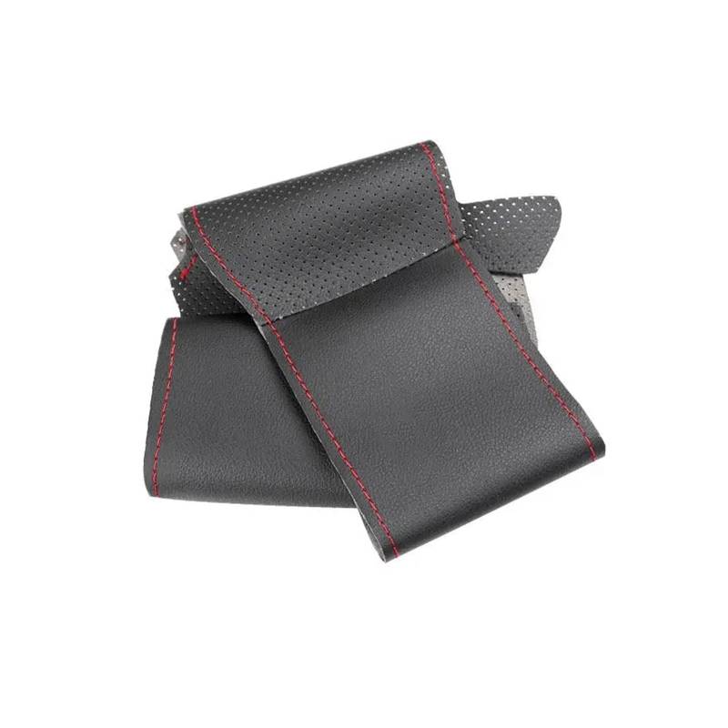 Lenkradbezug fürs Auto Für X5 E70 2006-2013 Perforiertes Leder Handgenähte Lenkradabdeckung Für Den Autoinnenraum Auto Lenkradabdeckung(Black-red line) von VAVGKDKPZB