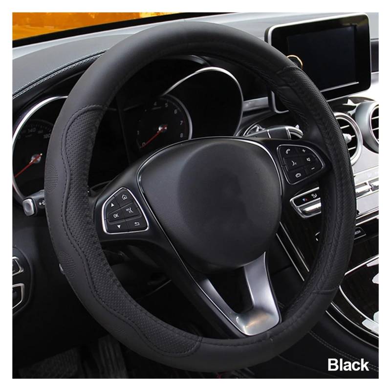 Lenkradbezug fürs Auto Universal-Geflecht Auf Dem Lenkrad rutschfeste Auto-Lenkradabdeckung Auto Lenkradabdeckung(Black) von VAVGKDKPZB