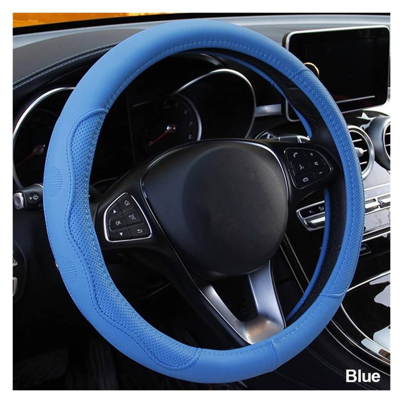 Lenkradbezug fürs Auto Universal-Geflecht Auf Dem Lenkrad rutschfeste Auto-Lenkradabdeckung Auto Lenkradabdeckung(Blue) von VAVGKDKPZB