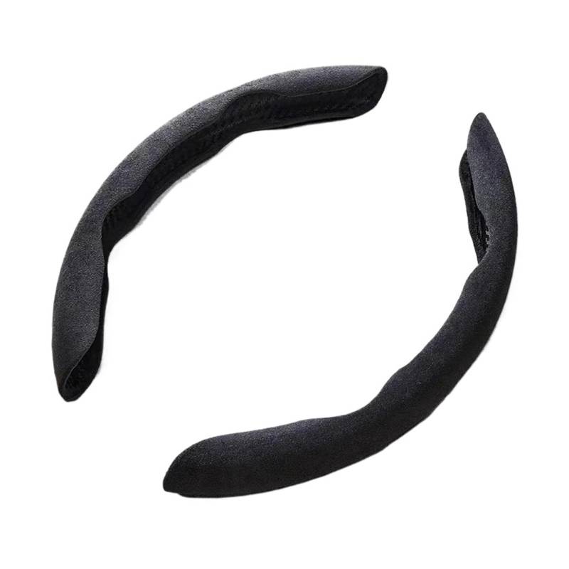 Lenkradbezug fürs Auto Wildleder Universal 38CM Auto Lenkrad Booster Abdeckung rutschfeste Auto Innen Lenker Protector Dekoration Auto Lenkradabdeckung(Black) von VAVGKDKPZB