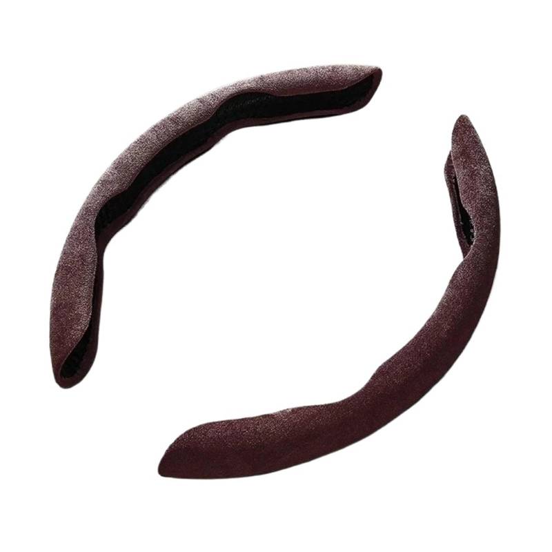 Lenkradbezug fürs Auto Wildleder Universal 38CM Auto Lenkrad Booster Abdeckung rutschfeste Auto Innen Lenker Schutz Dekoration Zubehör Auto Lenkradabdeckung(PPD Coffee) von VAVGKDKPZB