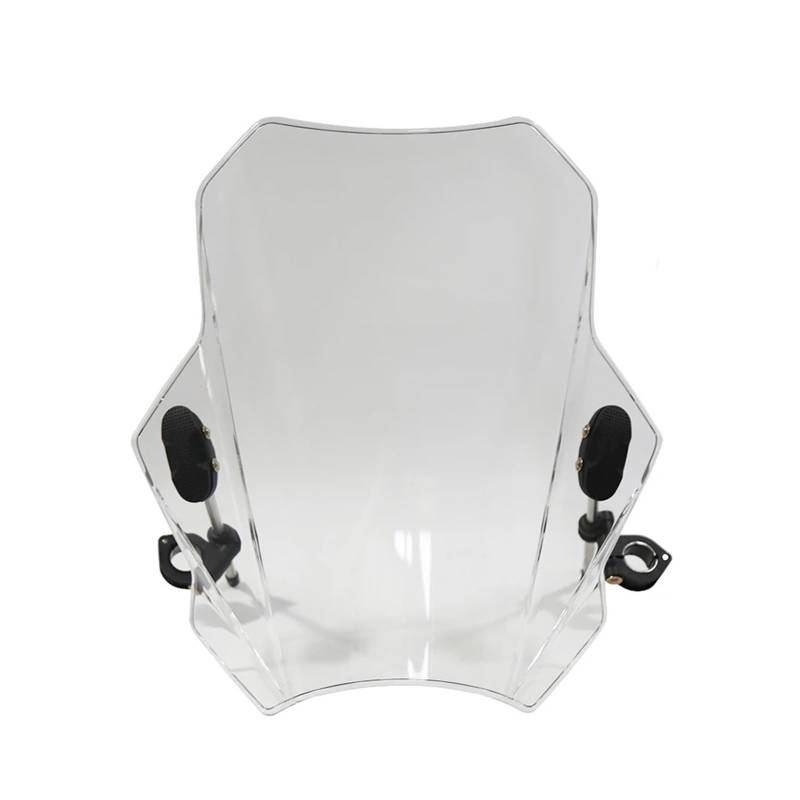 Tourenscheibe Getönt Für KAWASAKI ELIMINATOR SE 400 450 E400 E450 2023 2024 Universal Motorrad Windschutzscheibe Windschutz Windabweiser Runde Scheinwerfer Bildschirm Motorräder Deflektor(Transparent) von VAVGKDKPZB