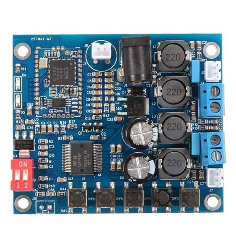 VAYEODEYU Audio-Verstärker-Karte, 25 W + 25 W Verstärkerplatine mit Bluetooth CSR4.0, TDA7492P-Chip, 9–26 V DC, Audioempfängermodul von VAYEODEYU