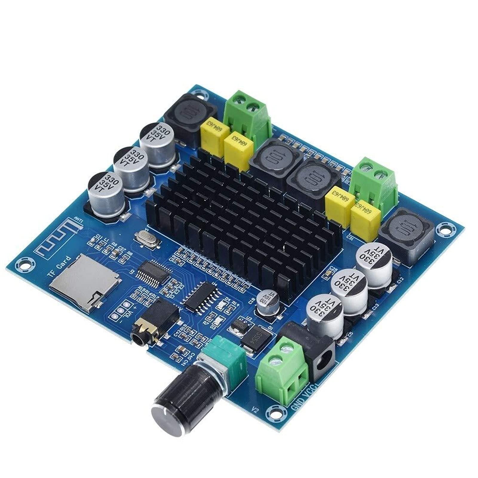 VAYEODEYU Audio-Verstärker-Karte, Bluetooth 5.0 TPA3116 Digitale Verstärkerplatine 50 W + 50 W Stereoverstärker DC 12–24 V TF/AUX 96 x 88 x 20 mm VAYEODEYU Audio-Verstärker-Karte, Bluetooth 5.0 TPA3116 Digitale Verstärkerplatine 50 W + 50 W Stereoverstärker DC 12–24 V TF/AUX 96 x 88 x 20 mm von VAYEODEYU