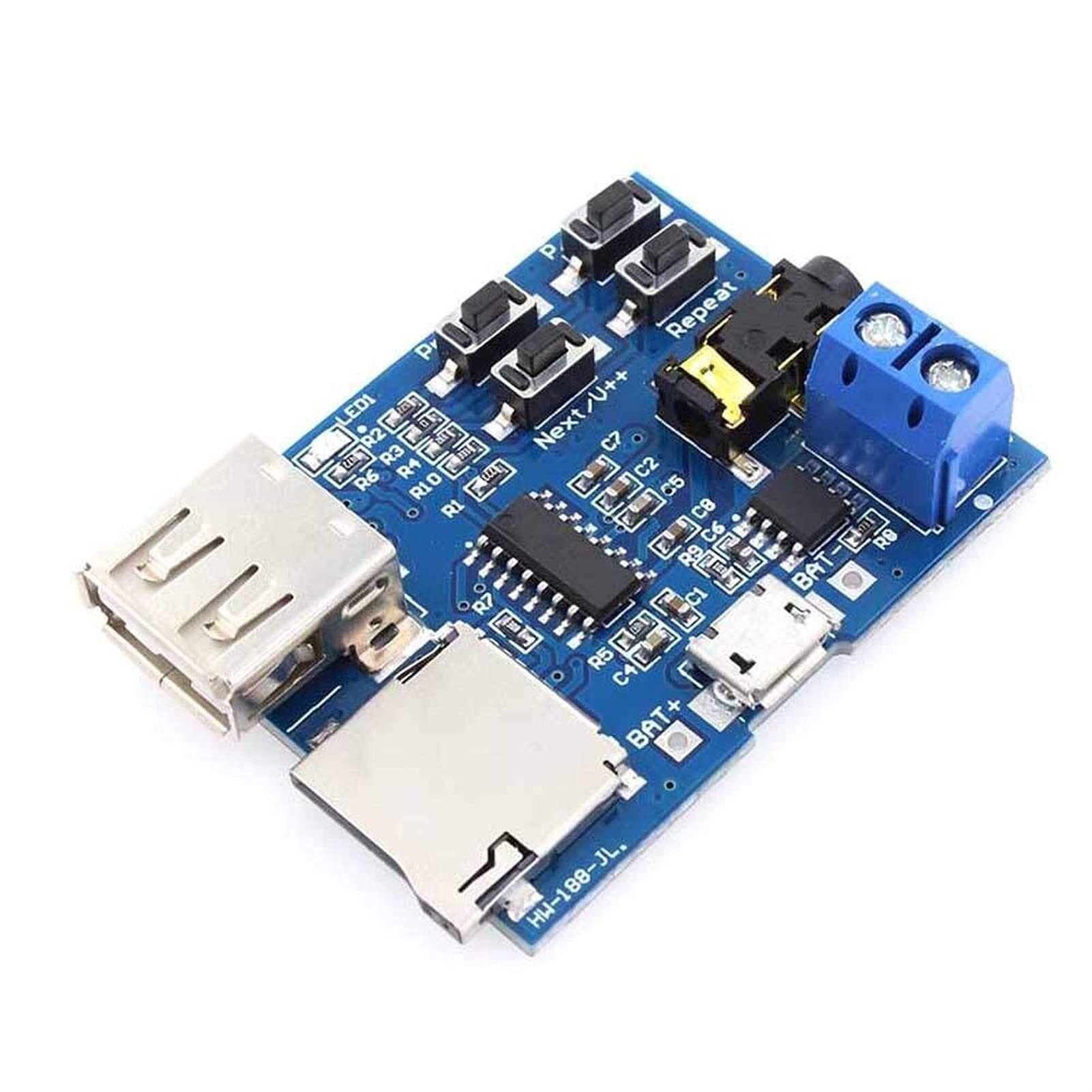 VAYEODEYU Audio-Verstärker-Karte, Verlustfreie MP3-Decoder-Board-Leistungsverstärker TF-Karte U-Disk-Dekodierungs-Player-Modul Blau 45x36mm VAYEODEYU Audio-Verstärker-Karte, Verlustfreie MP3-Decoder-Board-Leistungsverstärker TF-Karte U-Disk-Dekodierungs-Player-Modul Blau 45x36mm von VAYEODEYU