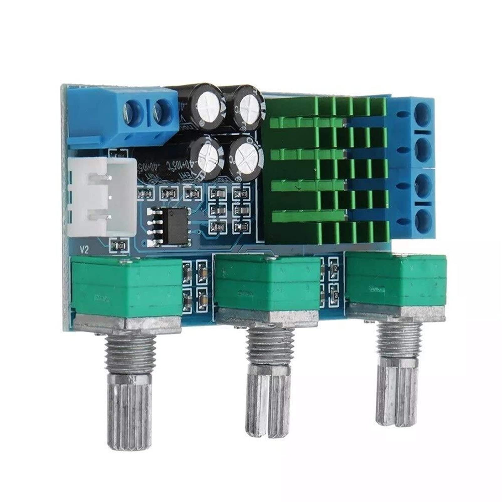 VAYEODEYU Audio-Verstärker-Karte, Verstärkerplatine DC 12 V bis 24 V 2x80 W XH-M567 Zweikanal-Digital-TPA3116D2-Chip 60 x 32 x 14 mm VAYEODEYU Audio-Verstärker-Karte, Verstärkerplatine DC 12 V bis 24 V 2x80 W XH-M567 Zweikanal-Digital-TPA3116D2-Chip 60 x 32 x 14 mm von VAYEODEYU