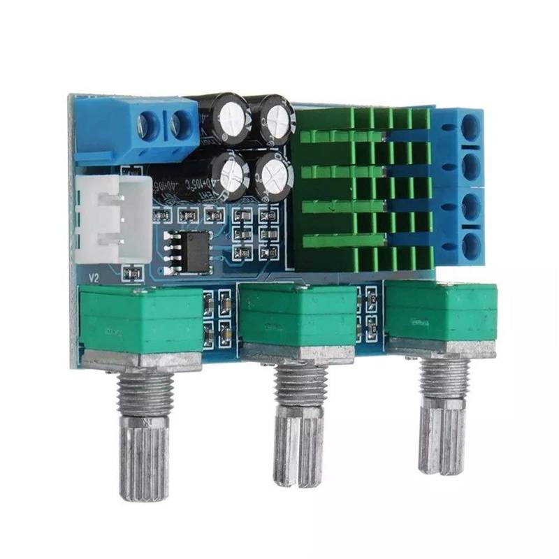 VAYEODEYU Audio-Verstärker-Karte, Verstärkerplatine DC 12 V bis 24 V 2x80 W XH-M567 Zweikanal-Digital-TPA3116D2-Chip 60 x 32 x 14 mm von VAYEODEYU