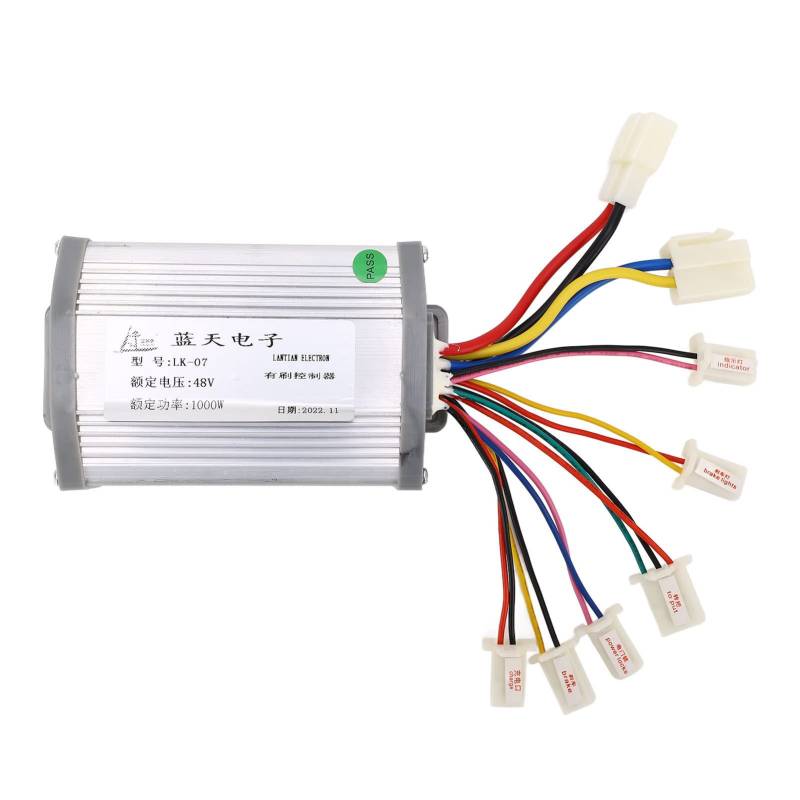 VAYEODEYU Gleichstrommotor-Drehzahlregler, 1000w 48v Bürstenmotor Drehzahlregler Elektro-Fahrrad-Roller Umwandlung Aluminiumlegierung Shell von VAYEODEYU