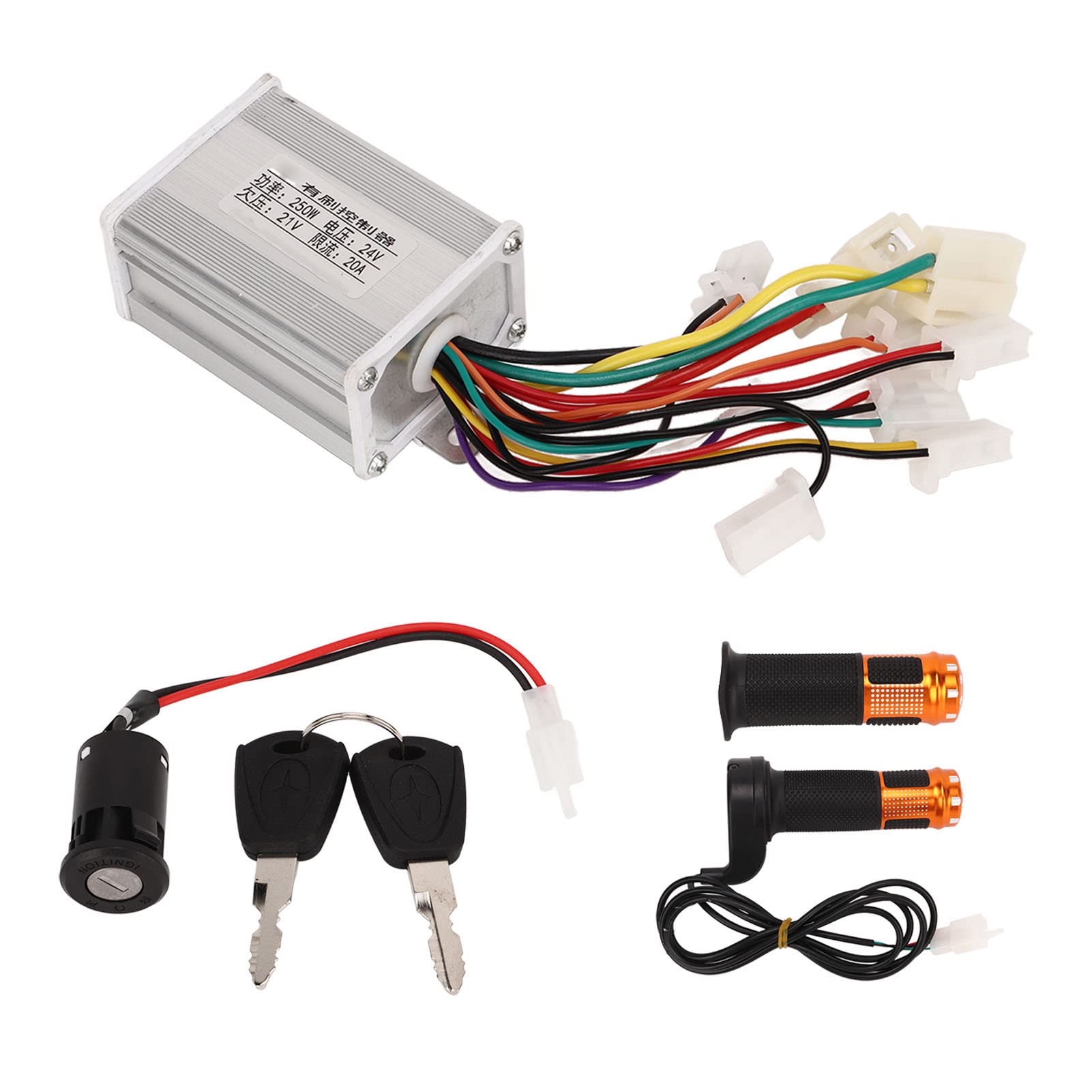 VAYEODEYU Gleichstrommotor-Drehzahlregler, Elektrischer Fahrrad-Geschwindigkeitsregler gebürsteter 24v 250w Aluminiumlegierungsmotor-Gummigriff-Lenker VAYEODEYU Gleichstrommotor-Drehzahlregler, Elektrischer Fahrrad-Geschwindigkeitsregler gebürsteter 24v 250w Aluminiumlegierungsmotor-Gummigriff-Lenker von VAYEODEYU