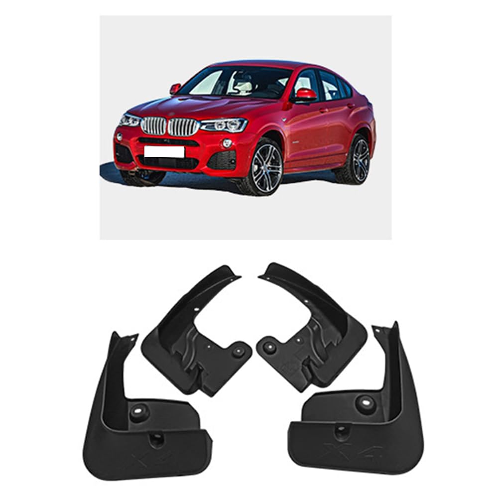 4 Stück Auto-Schmutzfänger, für BMW X4 X F26 2014-2018-Schmutzfänger, Spritzschutz, Fahrzeug-Sedimentschutz, vorne und hinten, komplettes Set von VAttea