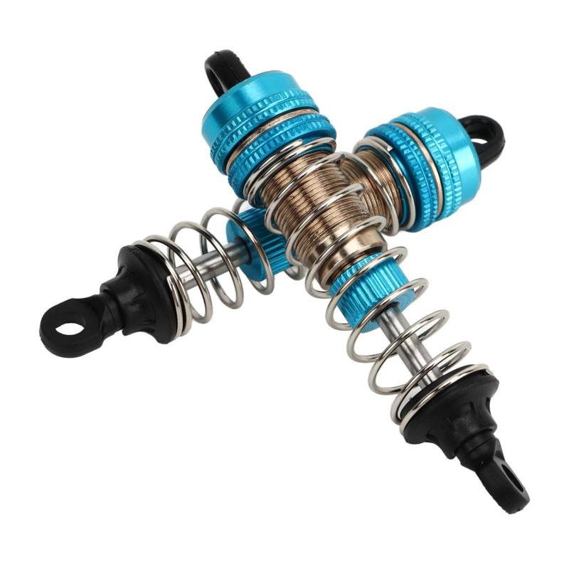 VBESTLIFE 2 Stück RC-Car-Hydraulikstoßdämpfer, 76 Mm Aluminiumlegierung Ölstoßdämpfer für SCY 16101 16102 16103 16201 1/16 RC-Car (Blau) von VBESTLIFE