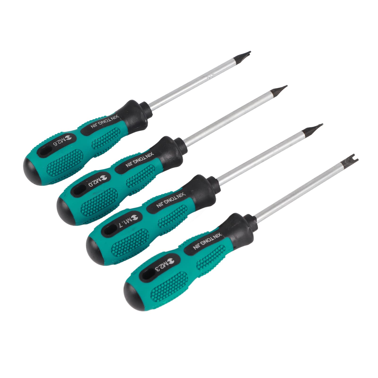 U-Gabel-Schraubendreher, 4 Stück, CRV Multifunktions-Handwerkzeug-Schraubendreher-Set, 80 mm, M1,7 x 50 mm, M2,0 x 50 mm, M2,3 x 50 mm, M2,6 x 50 mm von VBESTLIFE