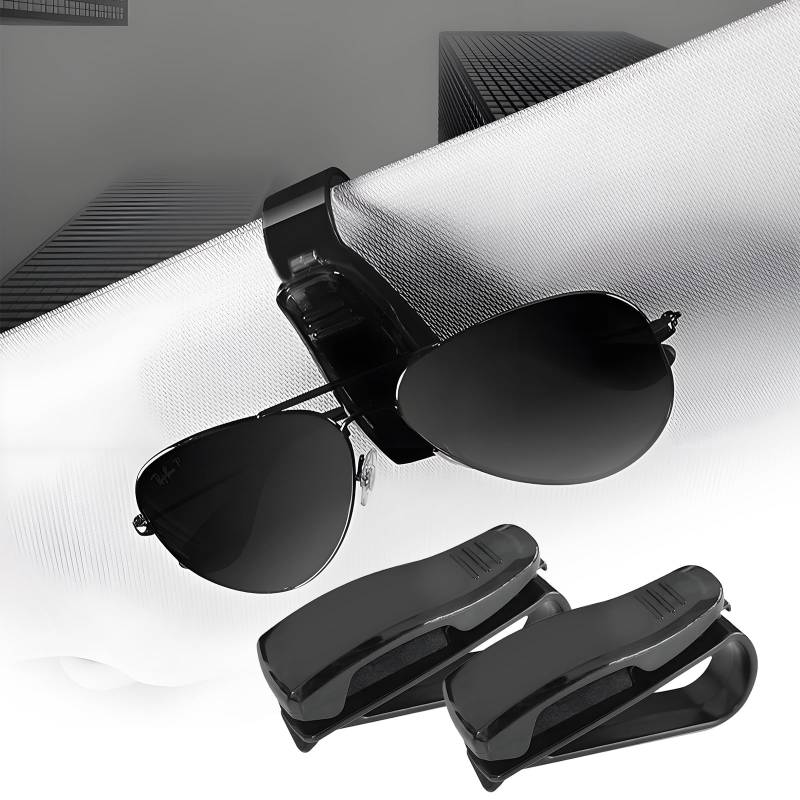 VBGURR 2 Stücke Brillenhalter für Auto Moden Brillenhalterung Auto Multifunktional Sonnenbrillenhalter Auto Universeller Auto Brillenhalter für Männer und Frauen von VBGURR