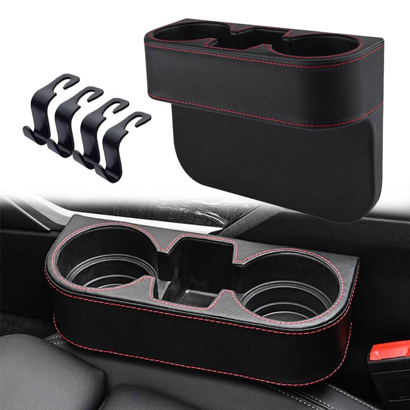 VBGURR Getränkehalter Auto Getränkehalter, Becherhalter Auto Universal Auto Getränkehalter mit Haken, Auto Organizer Mittelkonsole Auto Becherhalter von VBGURR