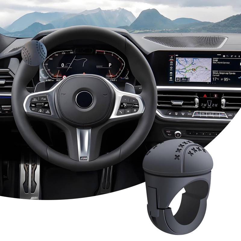 VBGURR Lenkradknauf Universelles Lenkradspinnknopf Lenkhilfe Für Kfz 360°Drehbarer Lenkradknopf Lenkhilfe Abnehmbare Lenkhilfe von VBGURR