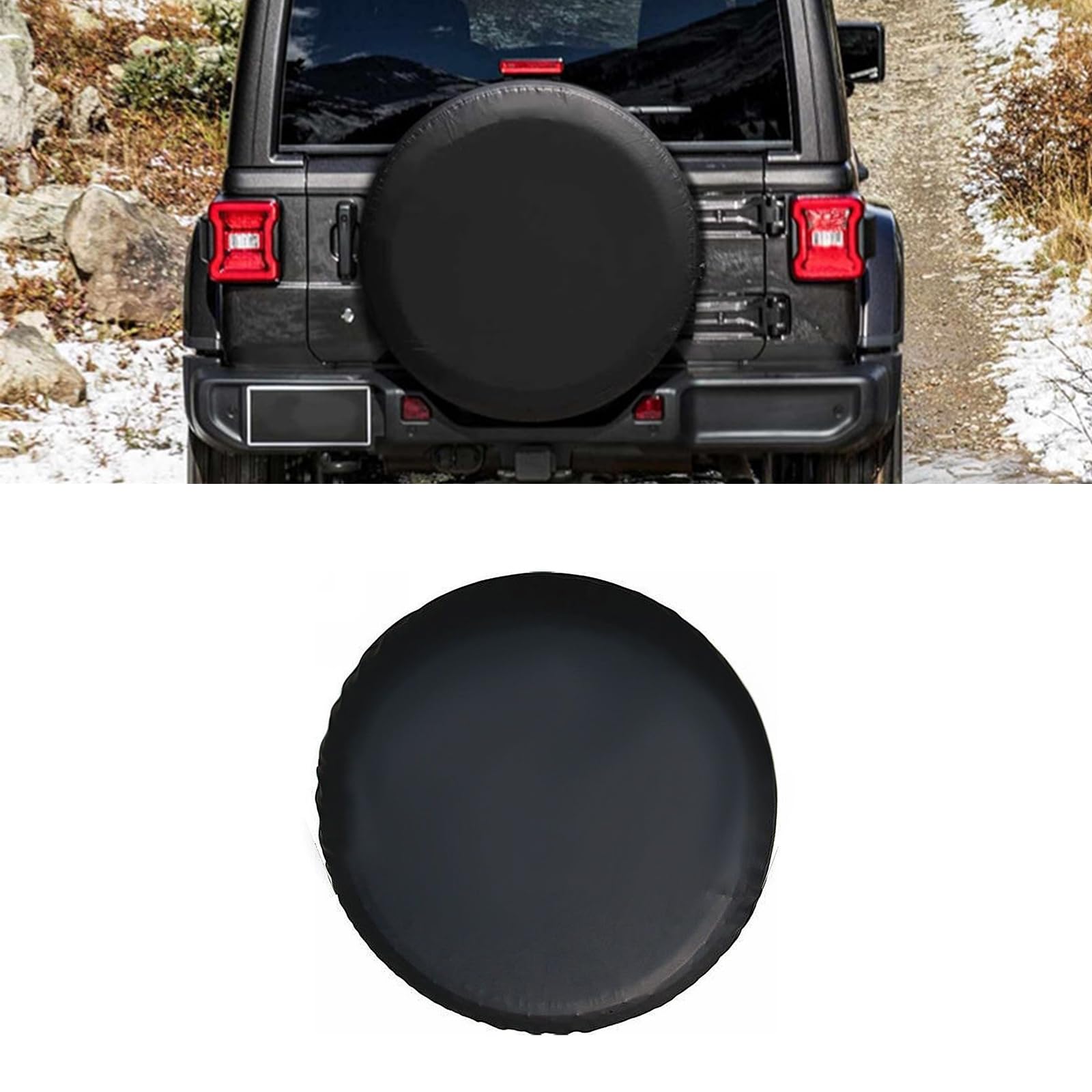 VBGURR Reserveradabdeckung Wasserdicht Radabdeckung Auto Universal Reserveradabdeckung für Auto Deko Innenraum(Schwarz) (14 Zoll) von VBGURR