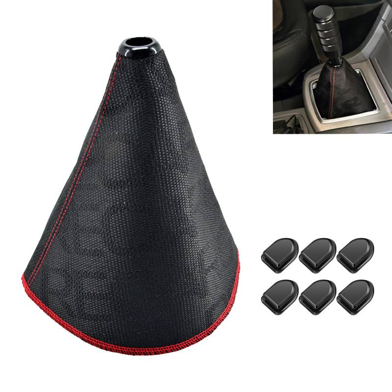 VBGURR Schaltsack Auto, Schalthebel Auto Schalthebel Abdeckung, Schalthebel Staubschutzhülle, Universal Schaltknauf Tasche Mit 6 Mini Haken von VBGURR