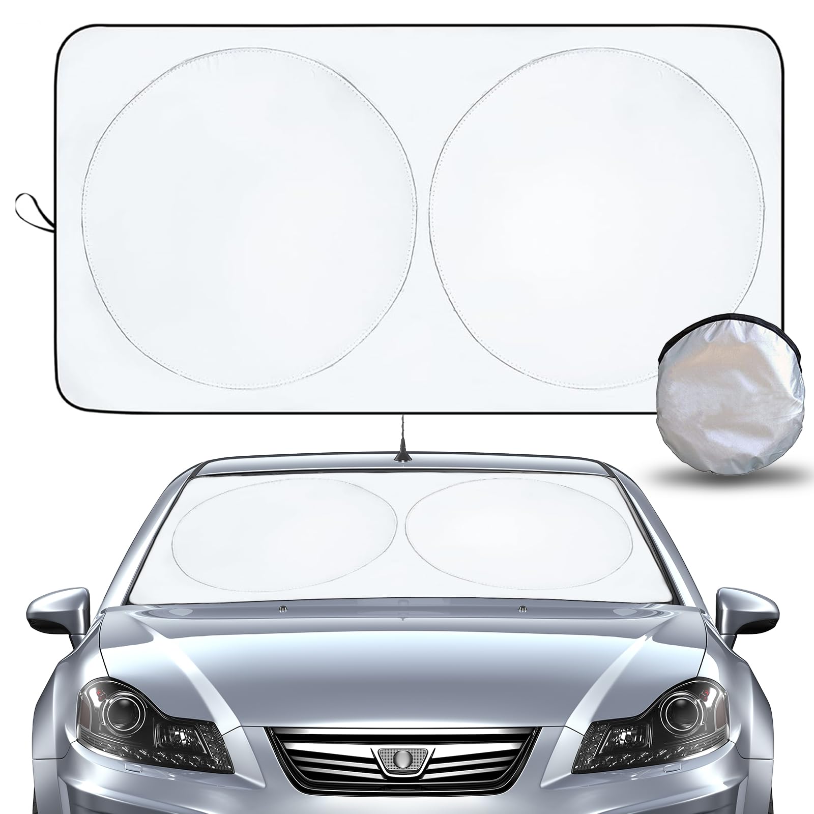 VBGURR Sonnenschutz Auto Sonnenschutz Auto Frontscheibe Innen, Auto Sonnenschutz Auto Sonnenschutz Frontscheibe Windschutzscheibe Sonnenschutz(160 X 86cm) von VBGURR